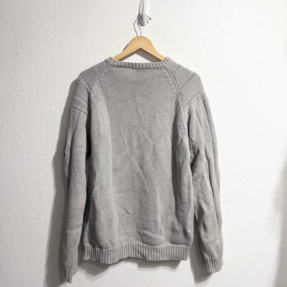 Vintage Y2K 2000s MARITHE FRANCOIS GIRBAUD XL Knitted Sweater Gray 90s Crewneck - Picture 9 of 9